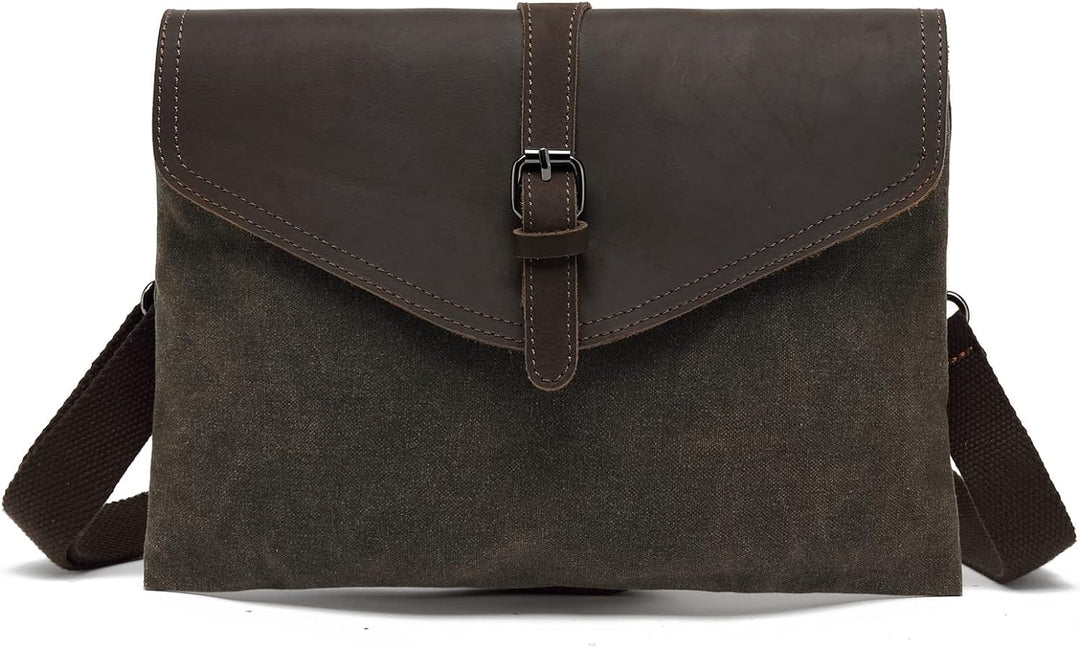 FANDARE Retro Handgelenk Segeltuch Unterarmtasche Umhängetasche Herren Aktentasche Brieftasche Handg