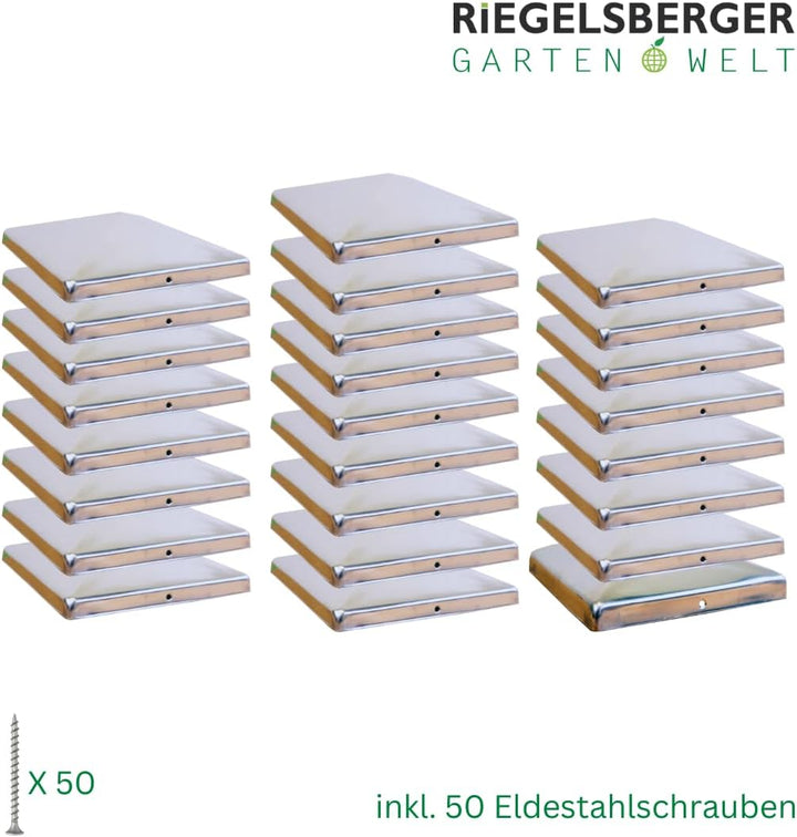 Gartenwelt Riegelsberger Premium Pfostenkappe 201x201 mm aus Edelstahl für Pfosten 20x20 cm Pyramide