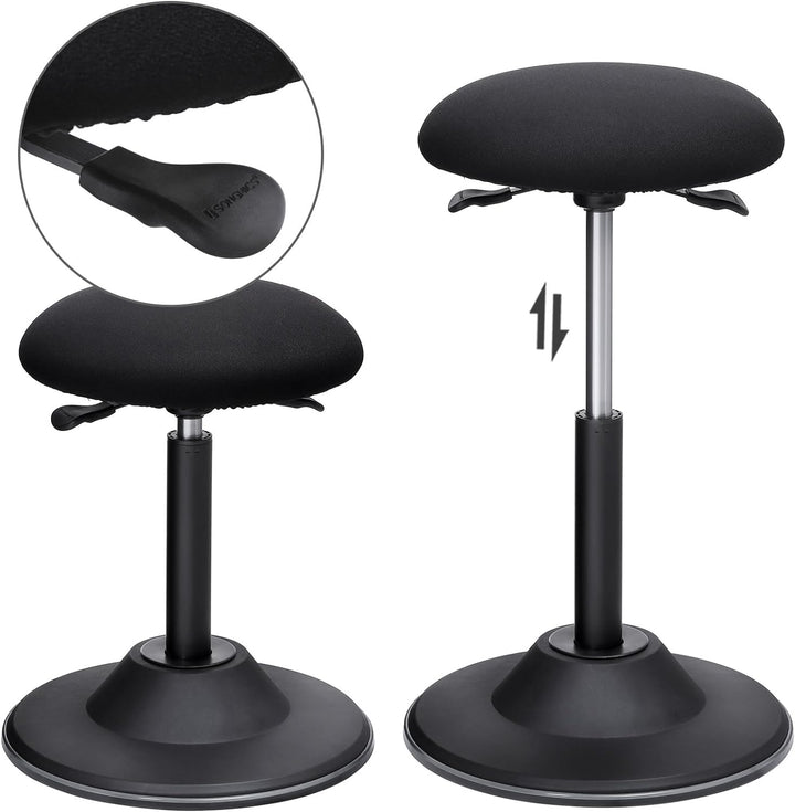SONGMICS Höhenverstellbarer Bürohocker, ergonomischer Arbeitshocker, um 360° drehbarer Hocker, Sitzh