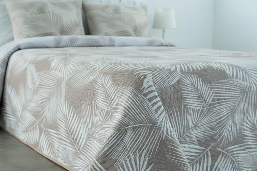 VIALMAN Tagesdecke Bouti, leicht 180 x 190 cm Taupe, 180 x 190 cm Taupe