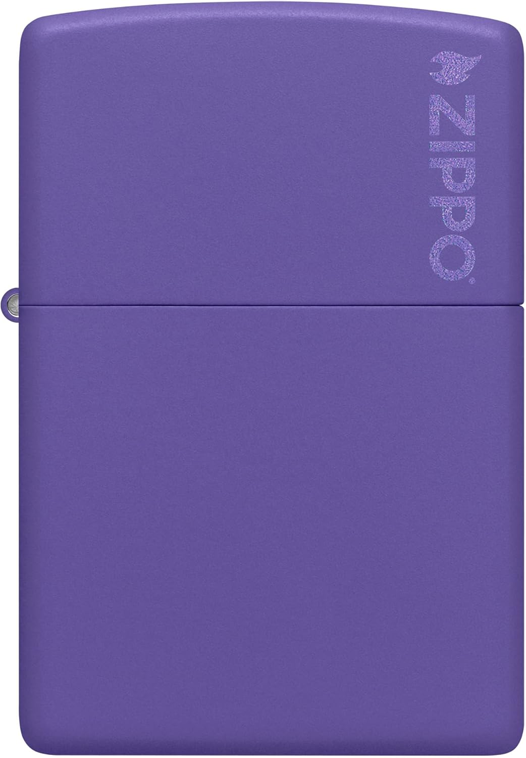 Zippo Mattes Taschenfeuerzeug Logo Lilafarbenes Zippo Logo, Logo Lilafarbenes Zippo Logo