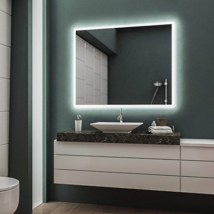 Concept2u LED Badspiegel Badezimmerspiegel Wandspiegel Bad Spiegel - 3000K Warmweiss 60 cm Breit x 8