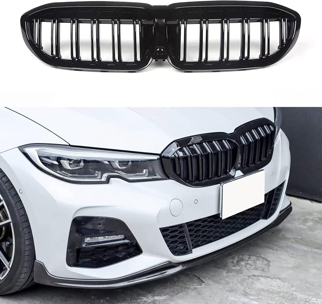 G20 G21 Nieren Schwarz,Kühlergrille passend für BMW 3er G20 G21 2019-2022 Schwarz Glanz G20 G21 Gril