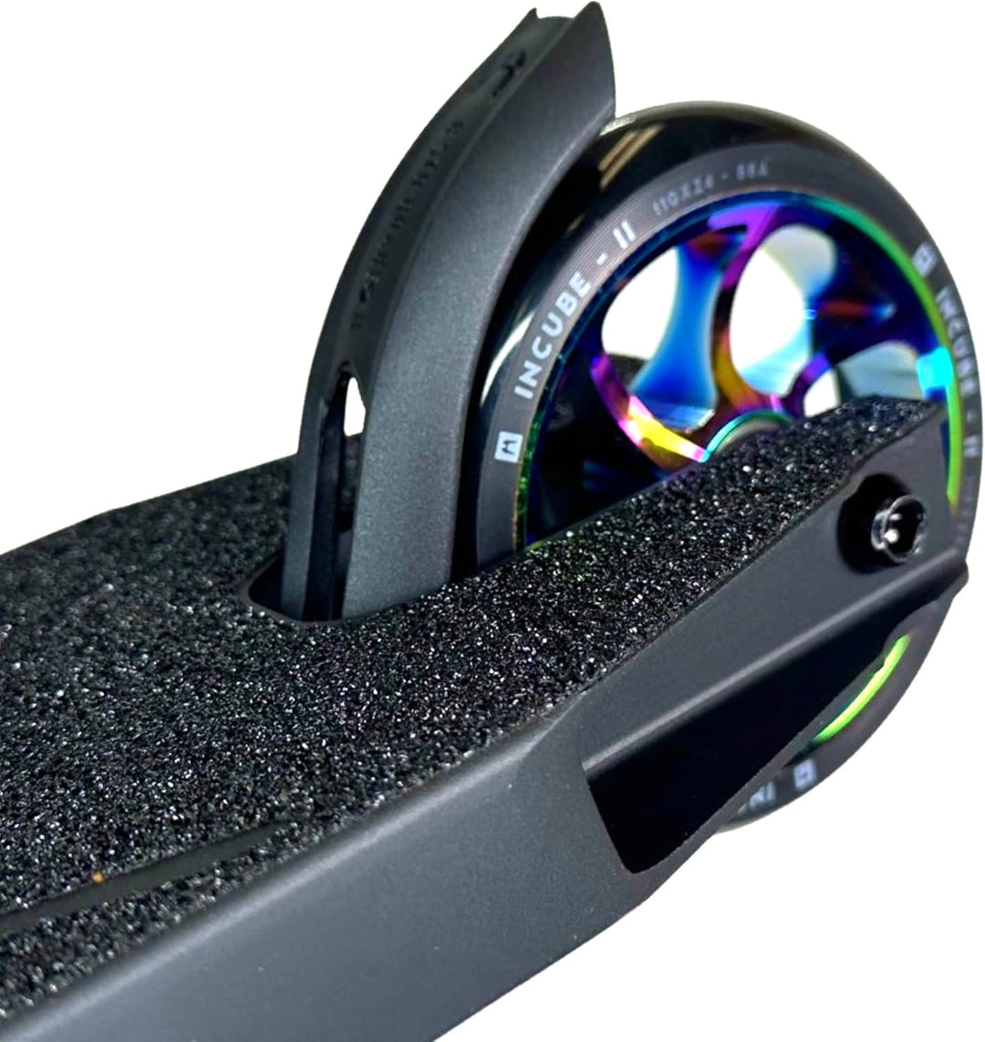 Ethic Erawan Stunt-Scooter komplett H=85cm + Fantic26 Sticker Schwarz / Rainbow Neochrome, Schwarz /