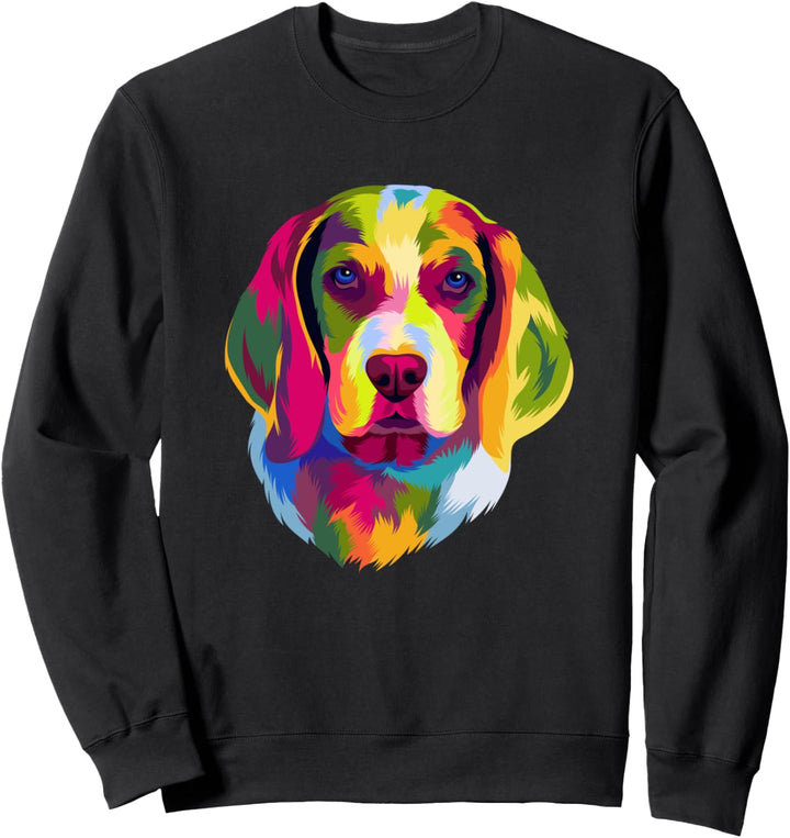 Beagle Bunter Hund Pop Art Sweatshirt