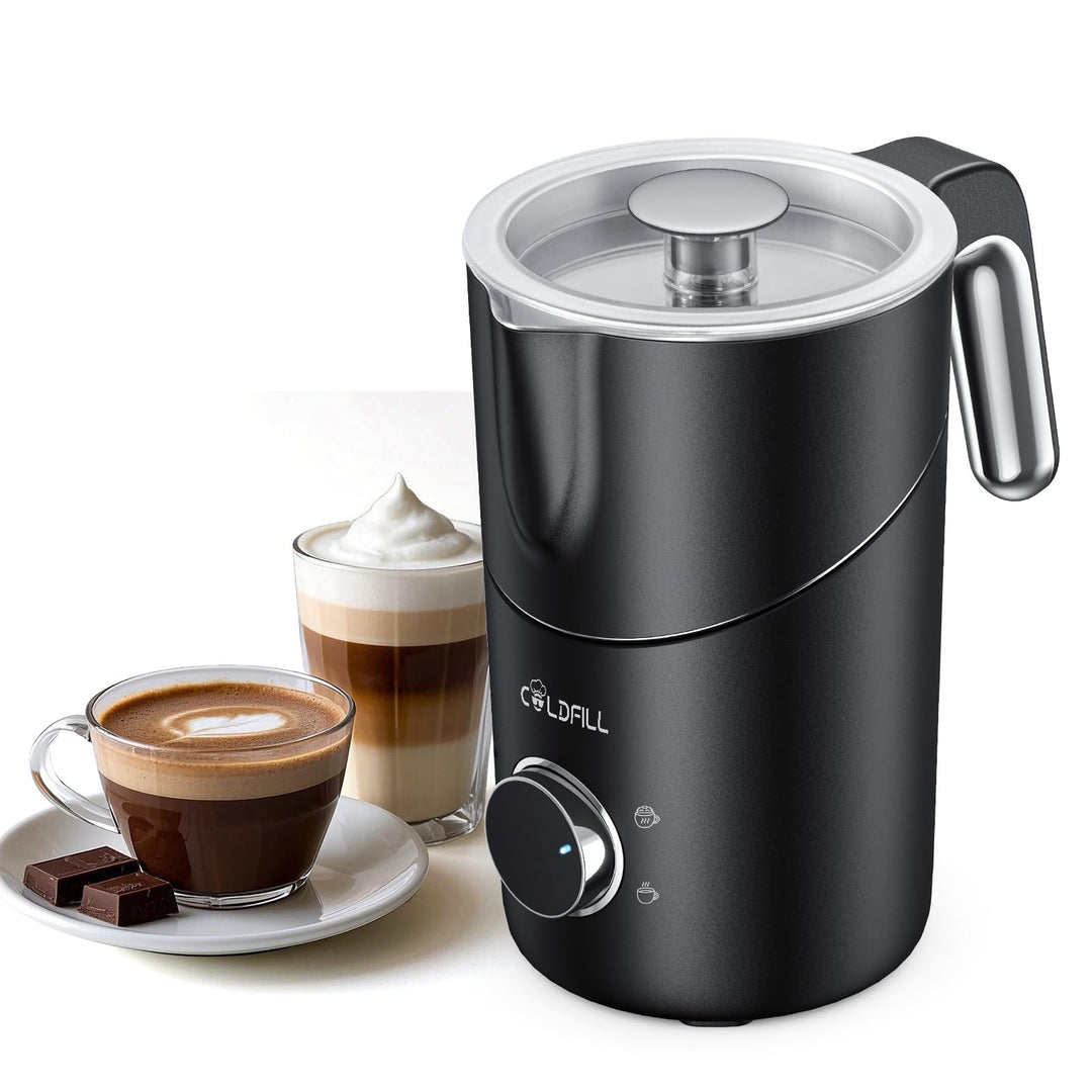 Milchaufschäumer Elektrisch 8-in-1, Automatischer Milchschäumer 400ml für Heisse & Kalte Schäume, Sp