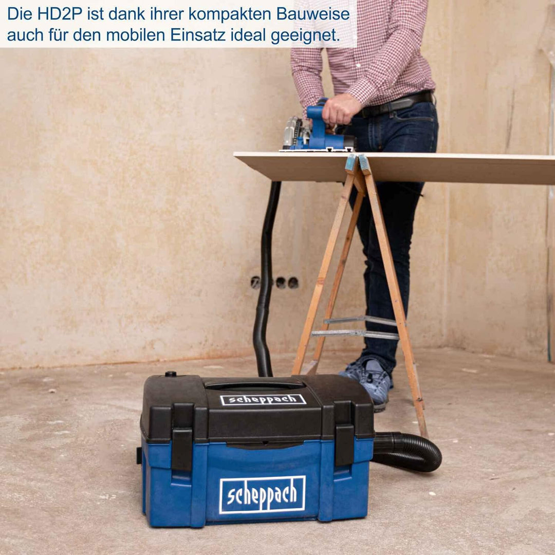 Scheppach Absauganlage HD2P 3in1 Absaugung 1250W | Staubsauger mit Ausblasfunktion | Luftleistung 12
