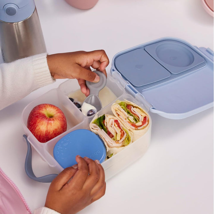 b.box Mini Lunchbox | Bento Box with 3 Compartments (2 Leakproof) | Ideal for Toddlers, Kids Lunch &