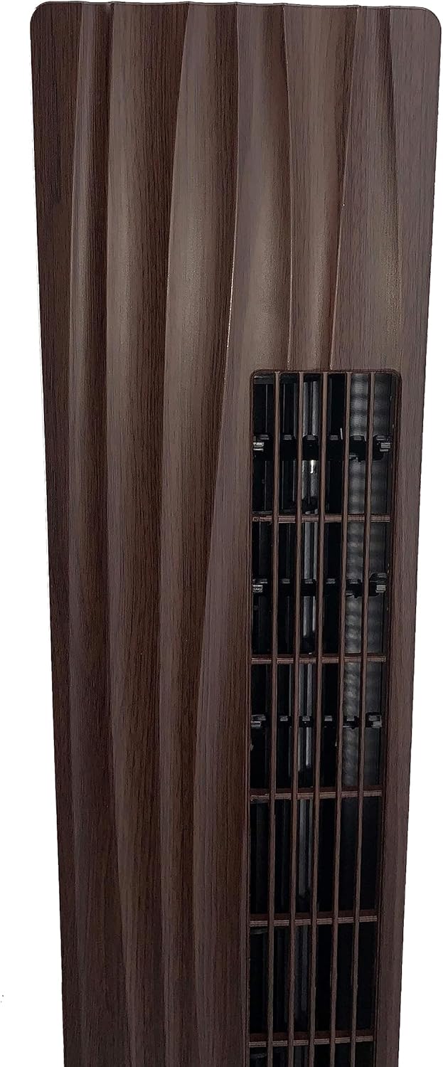 Be Cool Turm-Ventilator – Effektiver Lüfter für Innenbereich, 3 Geschwindigkeitsstufen, edle Holz-Op