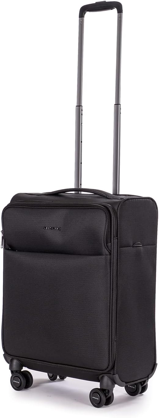 Stratic Light + Koffer Weichschale Reisekoffer Trolley Rollkoffer Handgepäck, TSA Kofferschloss, 4 R