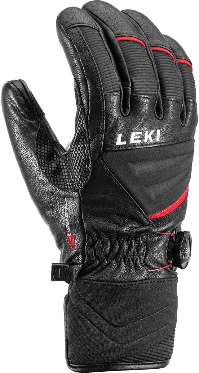 LEKI Unisex-Adult Sports Skistock 8 schwarz-rot, 8 schwarz-rot