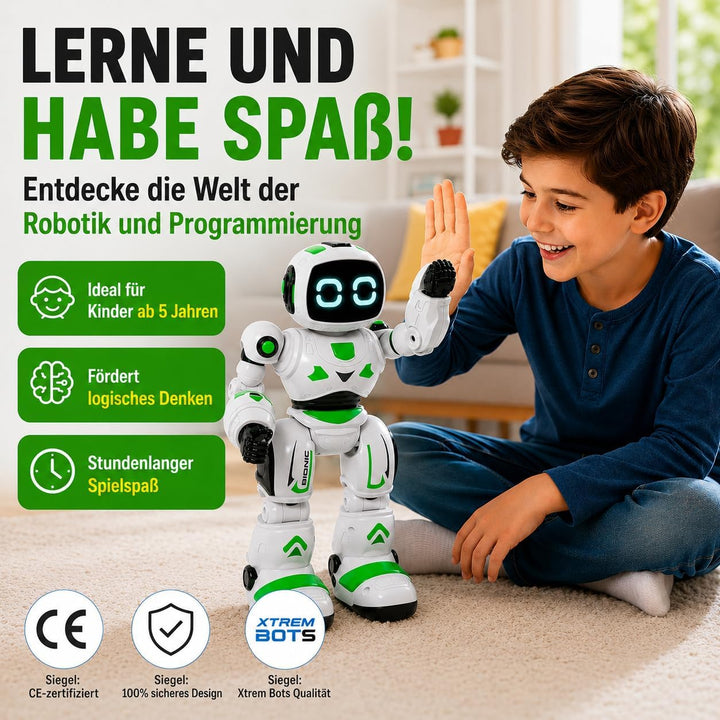 Xtrem Bots - Bionic | Roboter Kinder Ab 5 Jahre | Roboter Spielzeug | Ferngesteuerte, 20 Programmabl