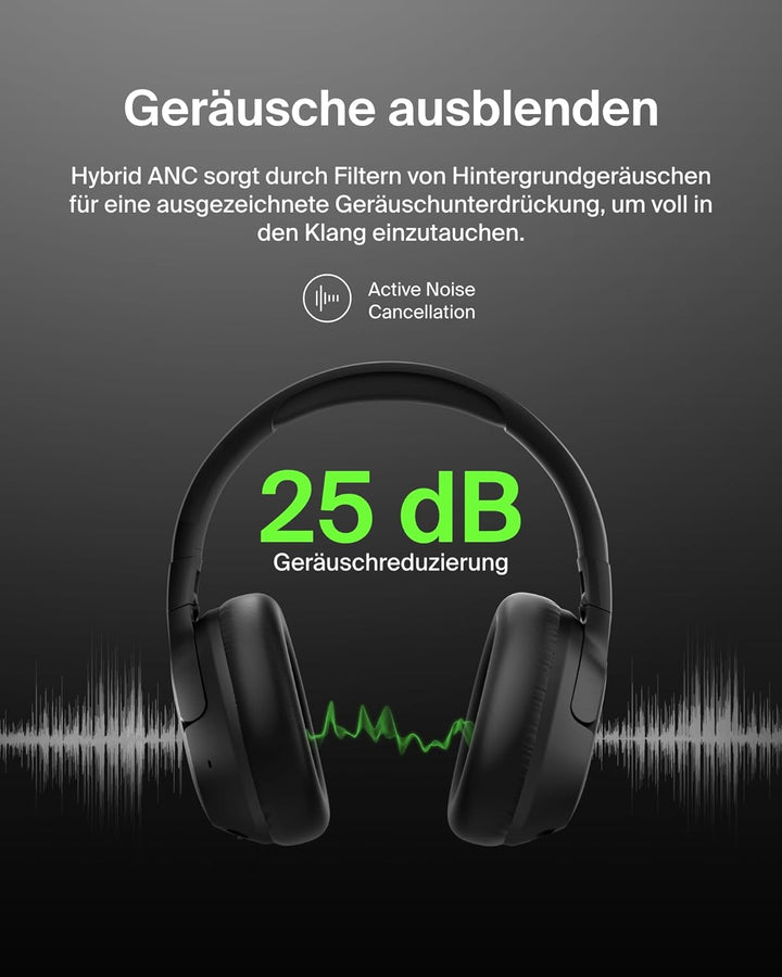Belkin SoundForm Isolate Noise Cancelling Kopfhörer kabellos Bluetooth Kopfhörer, Headset mit Mikrof