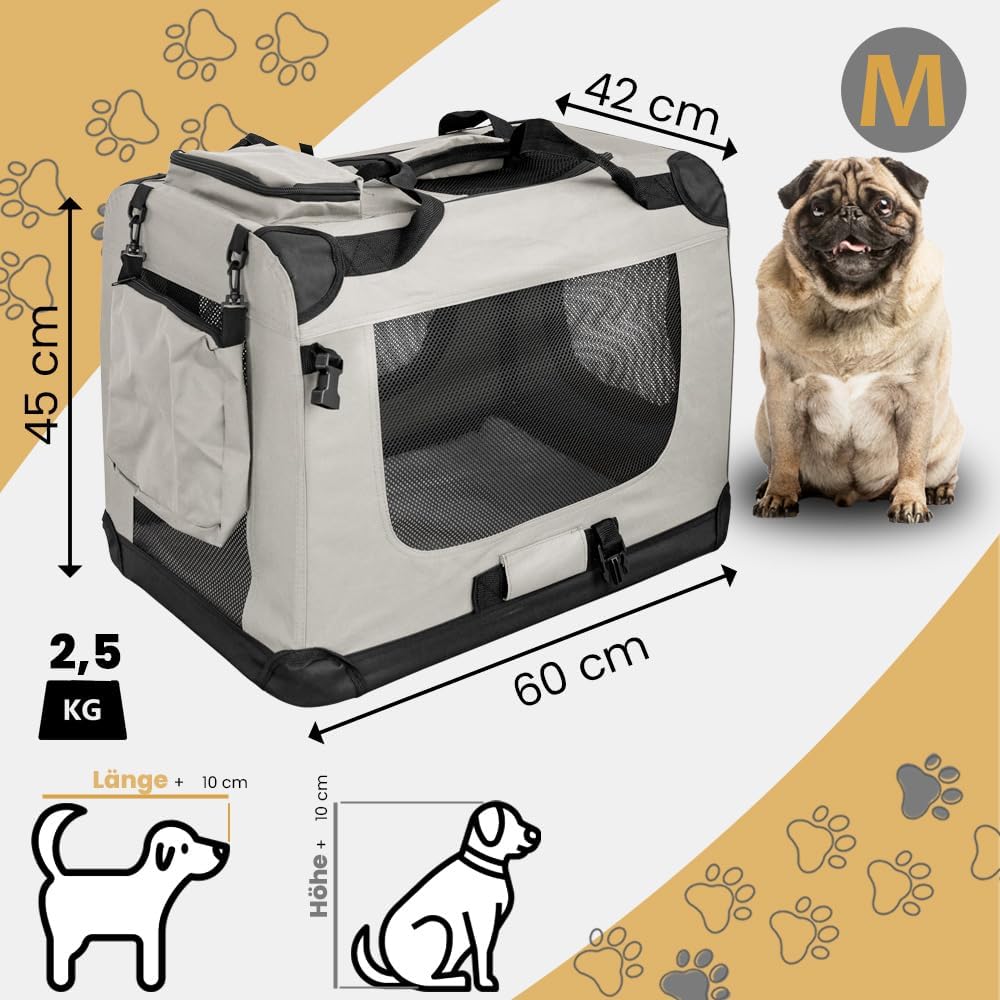 Faltbare Hundebox Transporttasche Transportbox Auto für Katze Hunde Grosse Kleine Box Bag Bed Decke