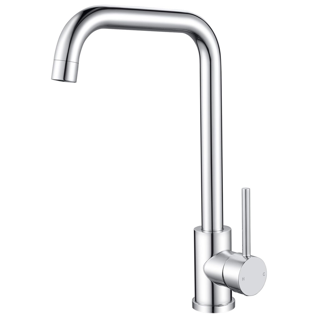 Wasserhahn Küche Edelstahl, Rainysprit Küchenarmatur Mischbatterie Küche, 360° Drehung Armatur Küche