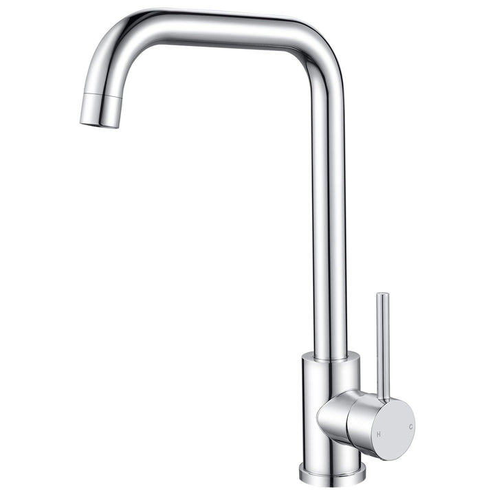 Wasserhahn Küche Edelstahl, Rainysprit Küchenarmatur Mischbatterie Küche, 360° Drehung Armatur Küche