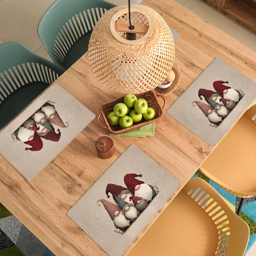 KitchenYeah© Platzsets Abwaschbar 6-Teilig 45x30 cm Tischsets Platzdeckchen rutschfeste Platzset Unt