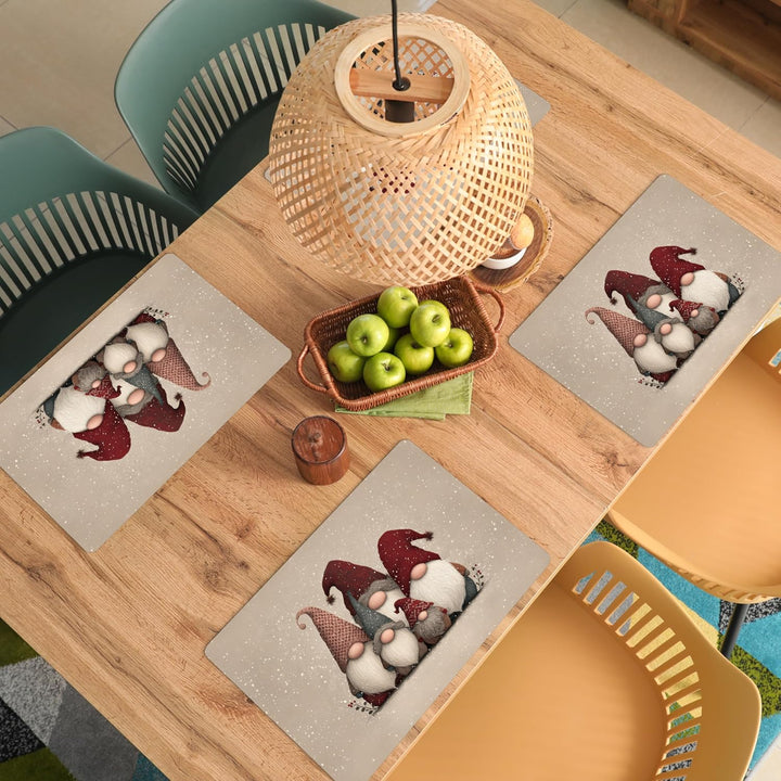 KitchenYeah© Platzsets Abwaschbar 6-Teilig 45x30 cm Tischsets Platzdeckchen rutschfeste Platzset Unt