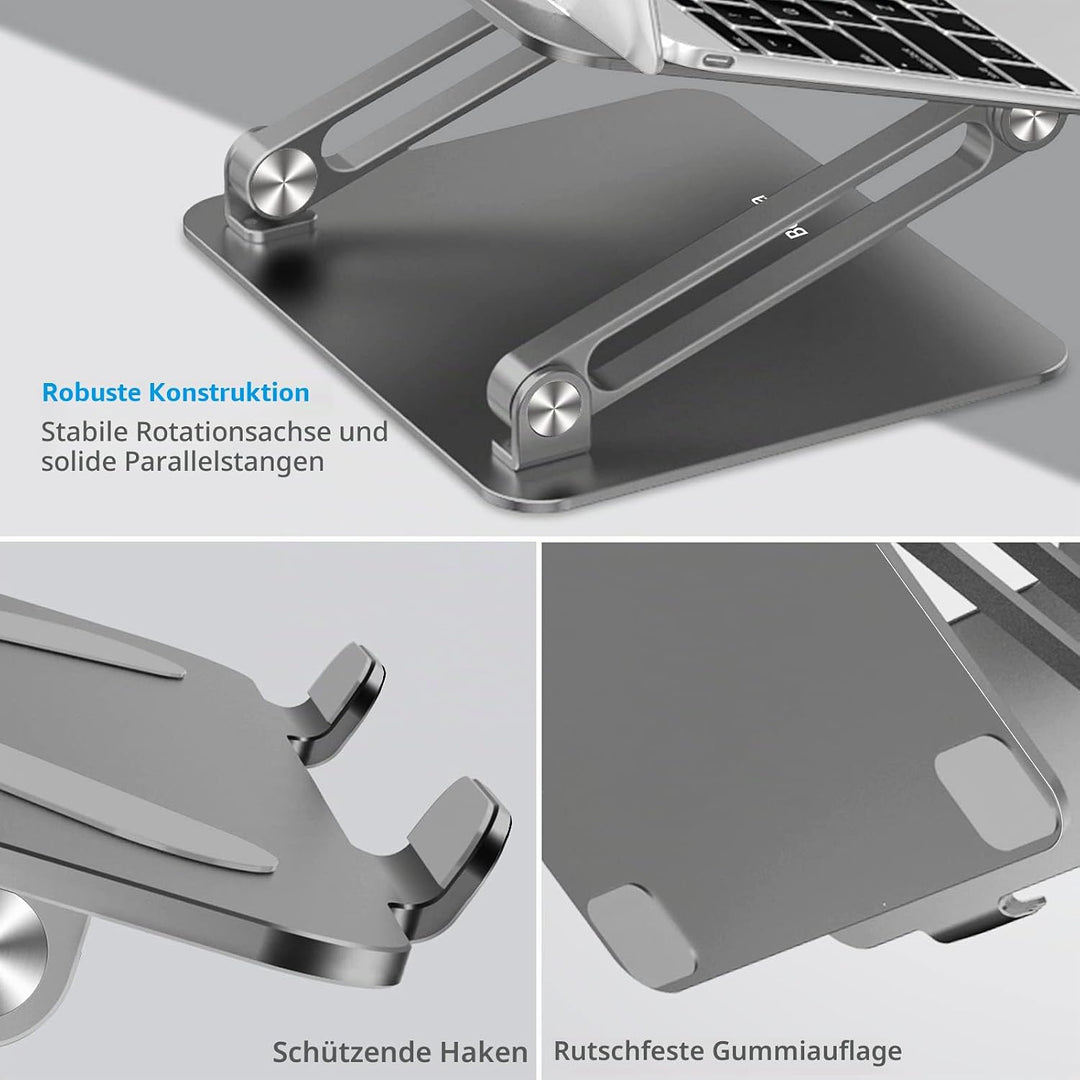 BoYata Laptop ständer: Multi-Angle-Standfuss mit Heat-Vent, Aluminium Einstellbares Notebook ständer