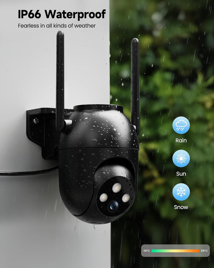 2Stück Überwachungskamera Aussen - Kamera Überwachung Aussen Wlan IP Kamera Outdoor Kabel Aussenkame
