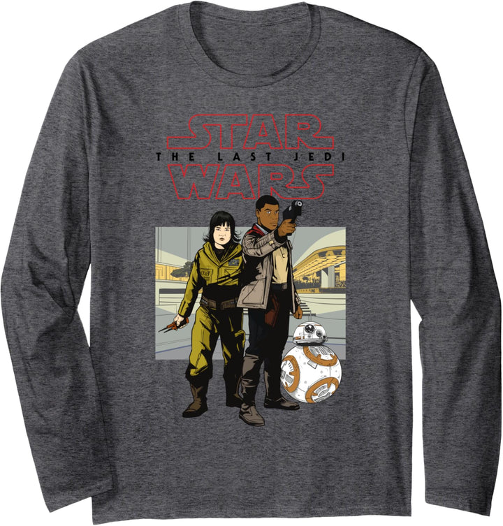 Star Wars The Last Jedi Finn And Rose Cartoon Poster Langarmshirt