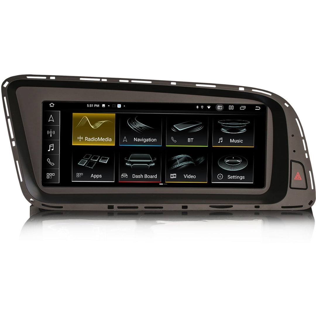 Erisin 8.8" Qualcomm 8-Kern 4GB+64GB Android 14 Autoradio GPS Navi für Audi Q5 (2009-2016) Unterstüt