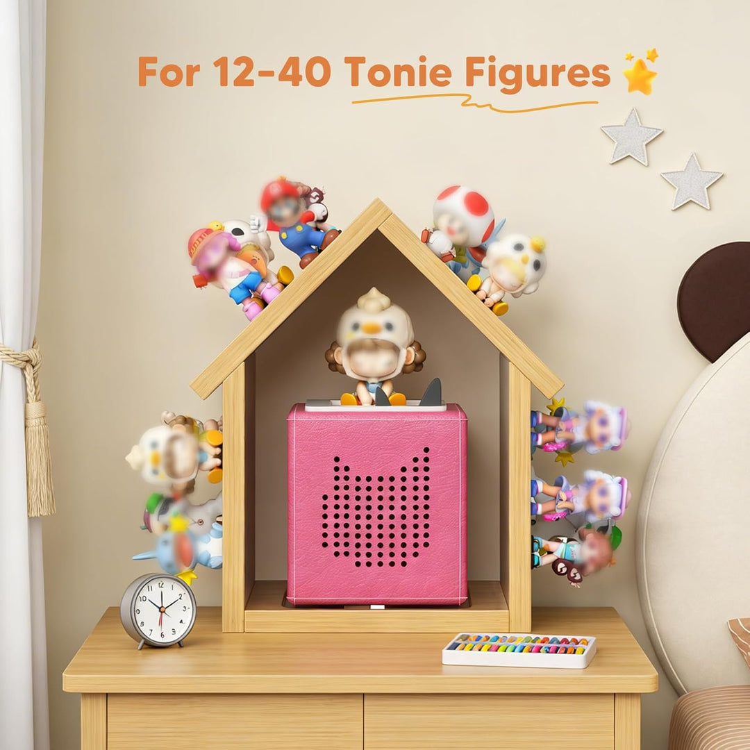 Regal für Tonie Regal, in Form eines Hauses, für 12-40 Figuren Schwebende Regale aus Holz für Wände,
