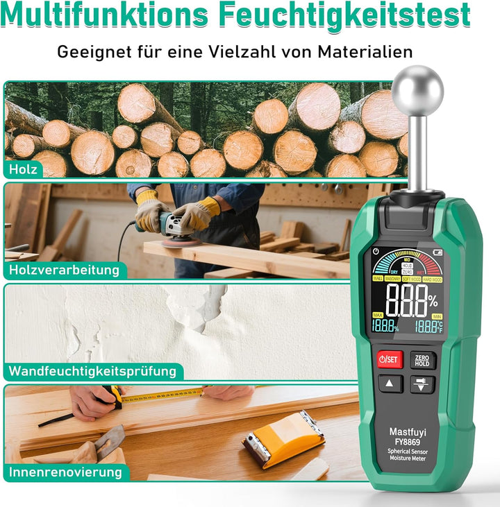 Feuchtigkeitsmesser—Ein Kugelförmiges Wand Feuchtigkeitsmessgerät,Das Zerstörungsfreie Flächenmessun