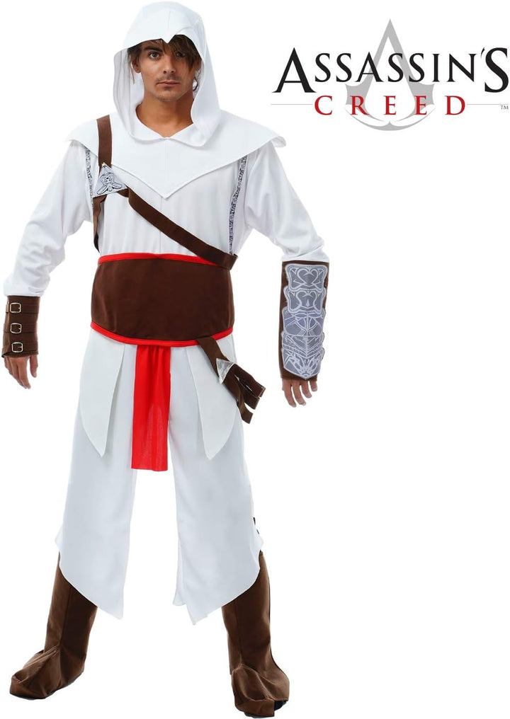 Herren Kostüm Assassins Creed Altair Deluxe Gr. M-XL weiss Fasching Karneval (L), L