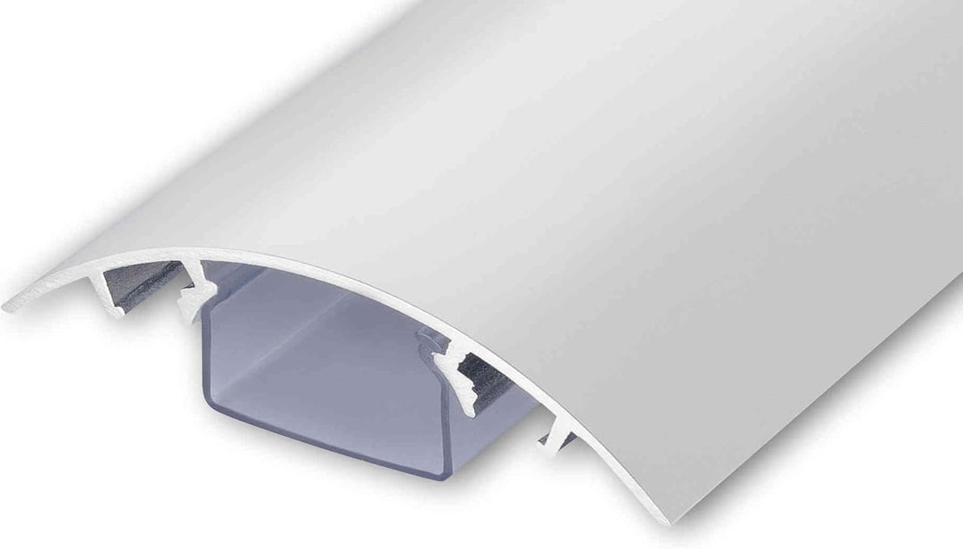 TV Design Aluminium Kabelkanal Weiss matt RAL9003 lackiert in verschiedenen Längen von ALUNOVO (Läng