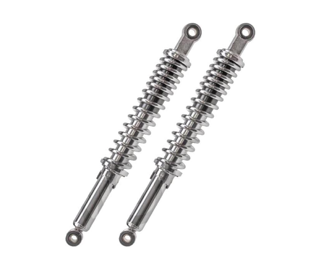 Stossdämpfer Federbein Set 395 mm Chrom RUIKAI - Mofa Moped Mokick KKR
