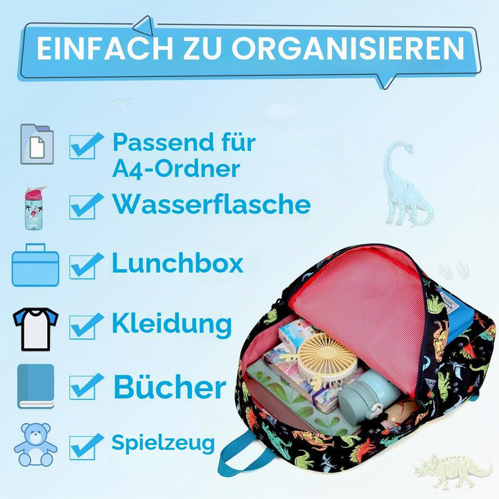 VASCHY Rucksack für Kinder, niedlich, Jungen, wasserdicht, leicht, Kindergarten, Schulranzen, Mädche