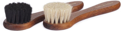 Langer & Messmer 4er-Set Schuhbürsten aus Rosshaar für die professionelle Schuhpflege von Schuhen au