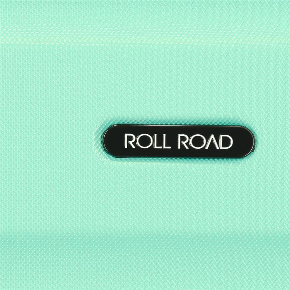 Roll Road Flex Kofferset Grün 55/65/75 cms Hartschalen ABS Kombinationsschloss 182L 4 Räder Handgepä