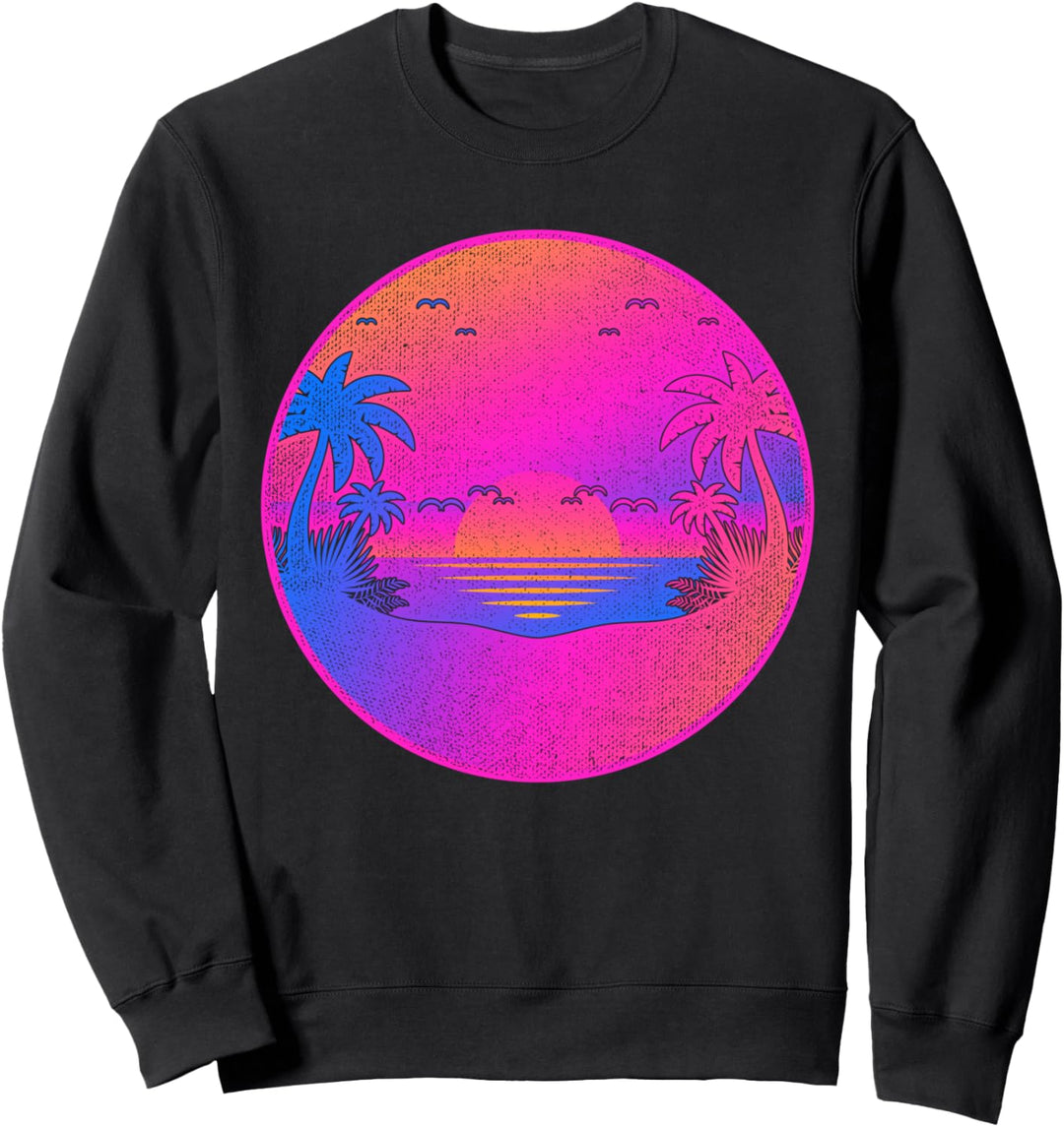 Retro Synthwave Aesthetic 80er Kunst Sommer Vaporwave Sweatshirt