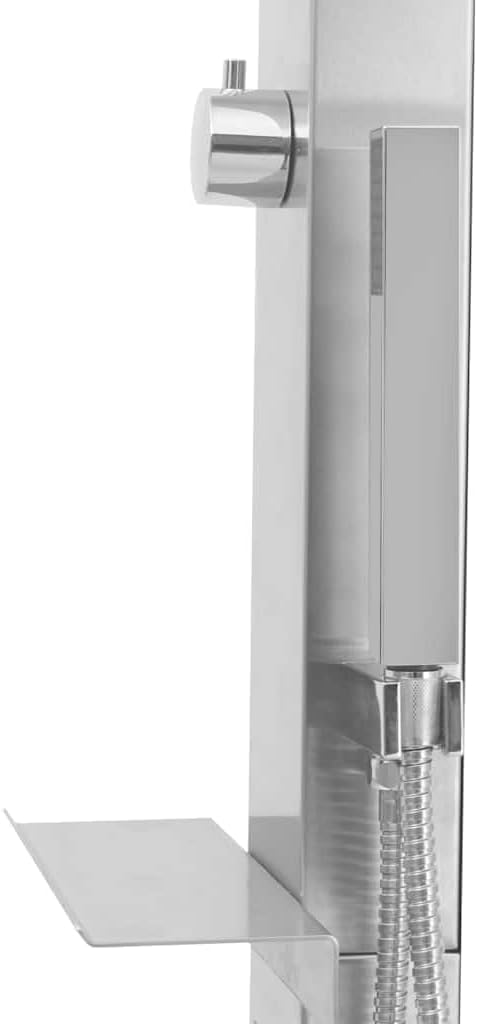 vidaXL Gartendusche mit Bodenelement Aussendusche Dusche Garten Duschwanne Campingdusche Pooldusche