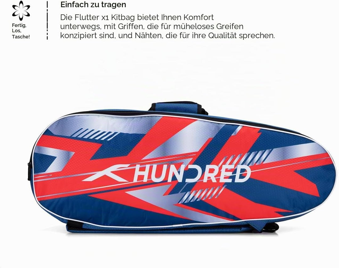 Hundred Strike Badminton and Tennis Racquet Kit Bag L Slate Blue, L Slate Blue