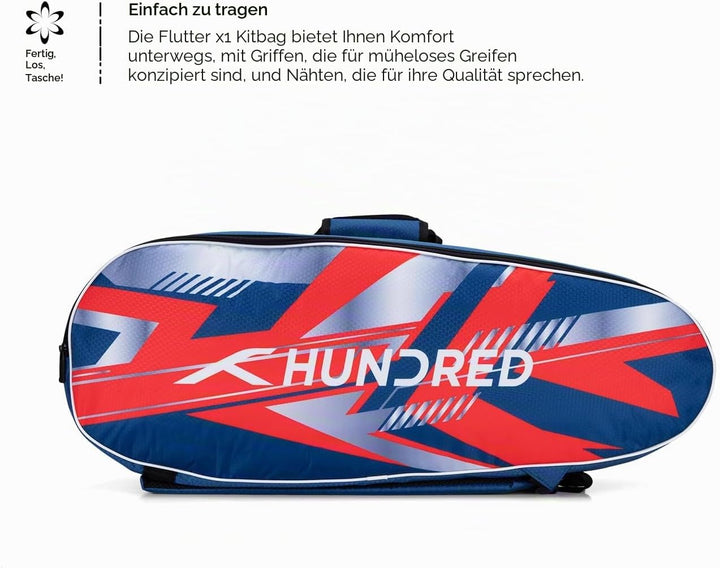 Hundred Strike Badminton and Tennis Racquet Kit Bag L Slate Blue, L Slate Blue