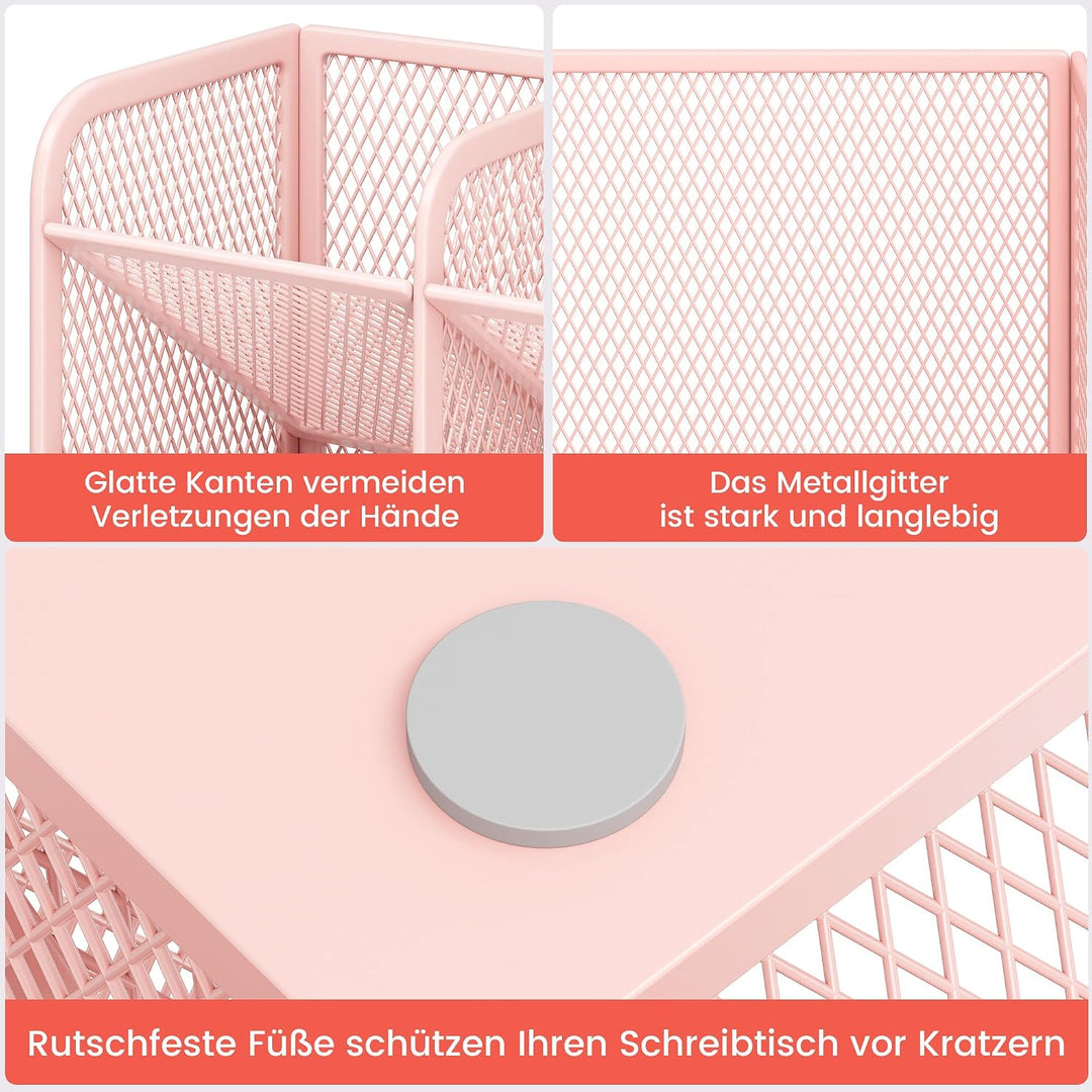 VITVITI Schreibtisch Organizer, 9 Fächer Stiftehalter, Netz Stifte Regal aus Metall, Stiftehalter Sc