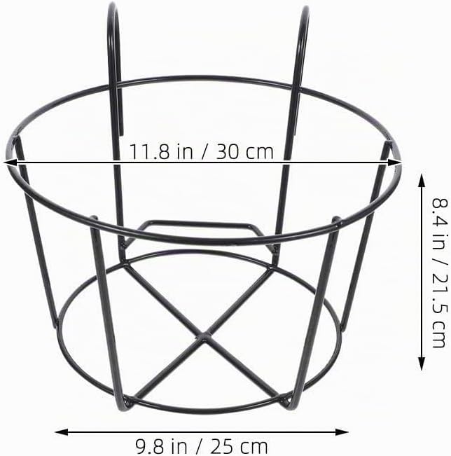 YARNOW 2 Stück Hängende Geländer Pflanzgefässe-Blumentopfhalter Balkon Hängend Metall-Blumenkasten M
