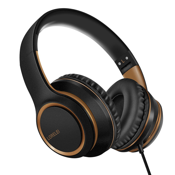 LORELEI X8 Over-Ear-Kopfhörer mit Mikrofon mit 1,45 m verwicklungsfreier Nylonschnur und 3,5-mm-Stec