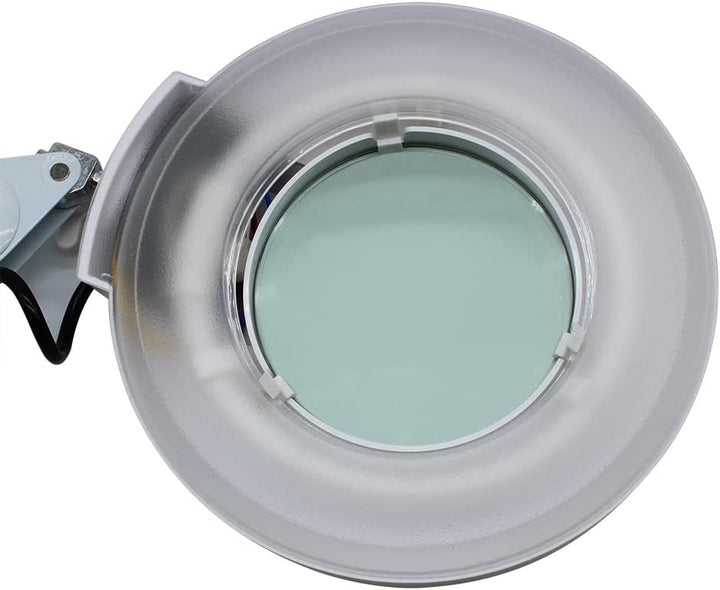 Kosmetische Lupenlampe, 24W LED Lupenleuchte mit 125mm Echtglaslinse und Rollen, 8X Vergrösserungsla