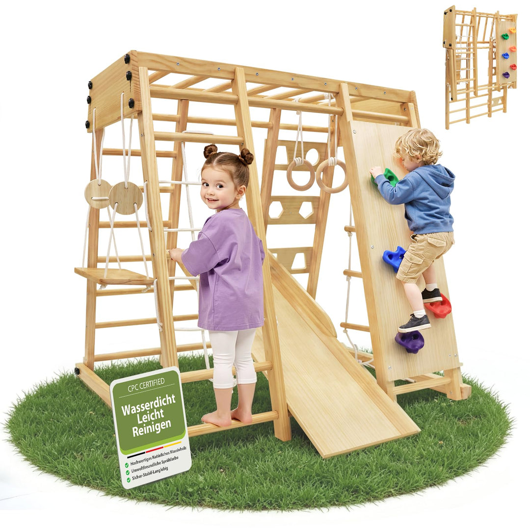 Maxi Klettergerüst für Drinnen & Draussen, Wasserfestes und Schmutzabweisendes Grosses Spielplatz, 1