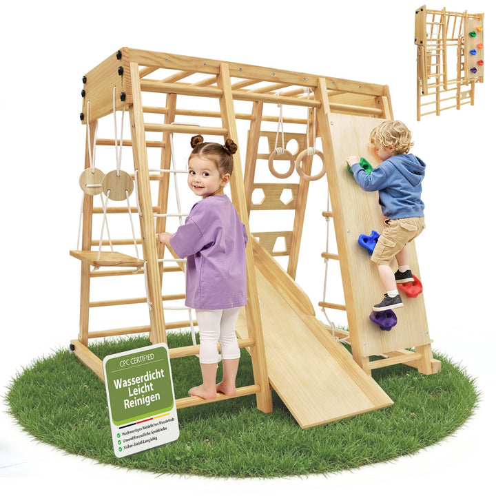 Maxi Klettergerüst für Drinnen & Draussen, Wasserfestes und Schmutzabweisendes Grosses Spielplatz, 1