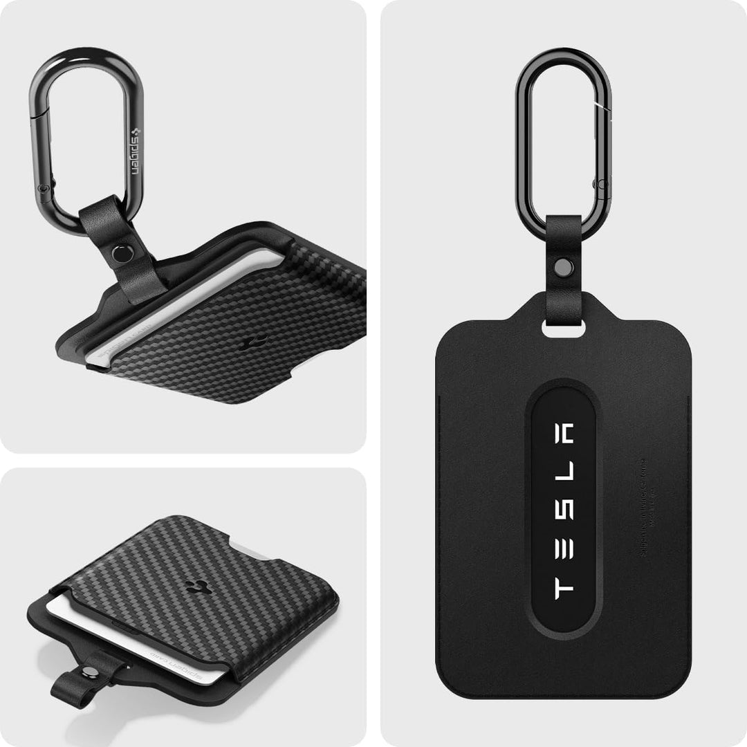 Spigen Air Fit Schlüssel Karten Halter für Tesla Model Y (~2026 Juniper) Model 3 (~Highland 2026) Mo