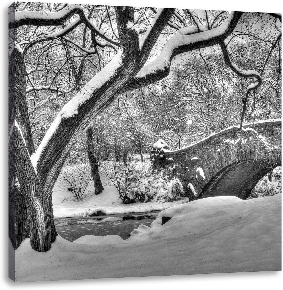 Central Park New York, Format: 70x70 auf Leinwand, XXL riesige Bilder fertig gerahmt mit Keilrahmen,