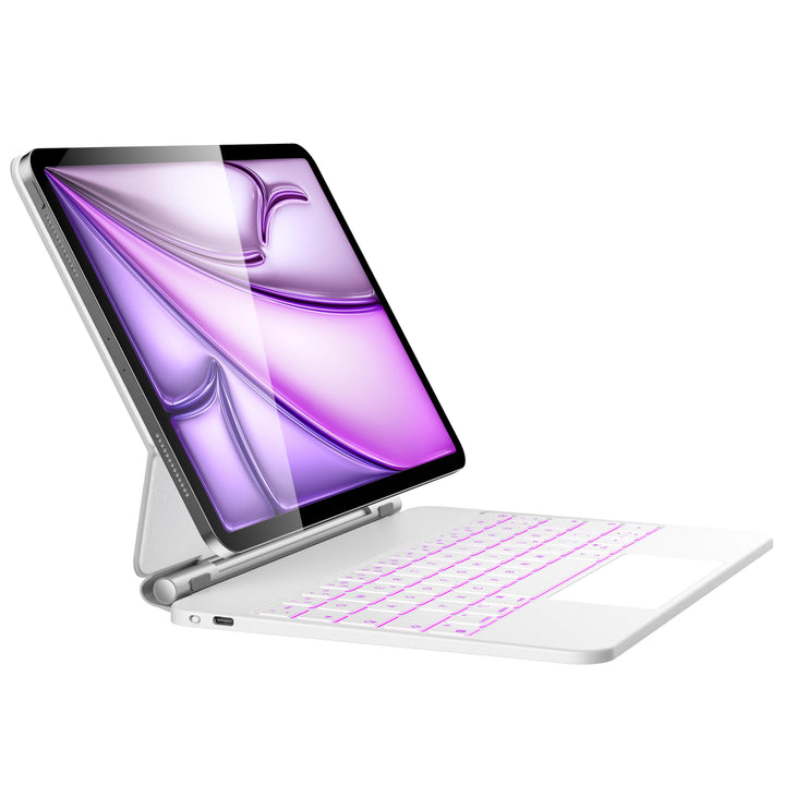 HOU iPad Air 13 Hülle mit Tastatur(2025 M3/2024 M2),iPad Pro 12.9 Hülle mit Tastatur (6th/5th/4th/3r