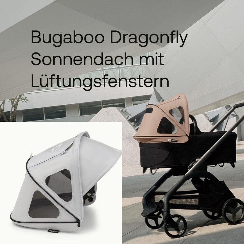 Bugaboo Dragonfly Sonnendach mit Lüftungsfenstern, ausziehbar für zusätzlichen und optimalen Sonnens