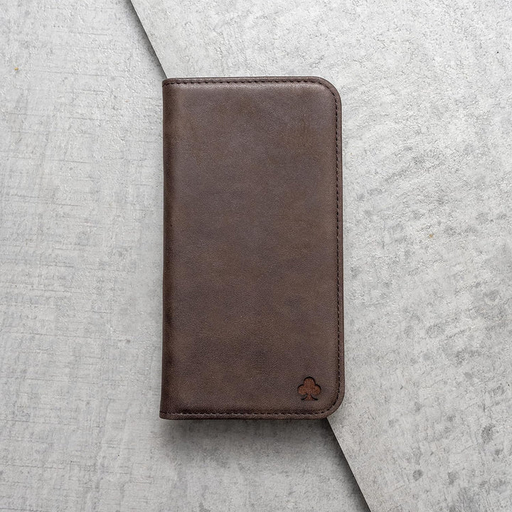 Porter Riley - Lederhülle für iPhone 11 (6.1"). Premium Echtleder Standhülle/Cover/Brieftasche mit [