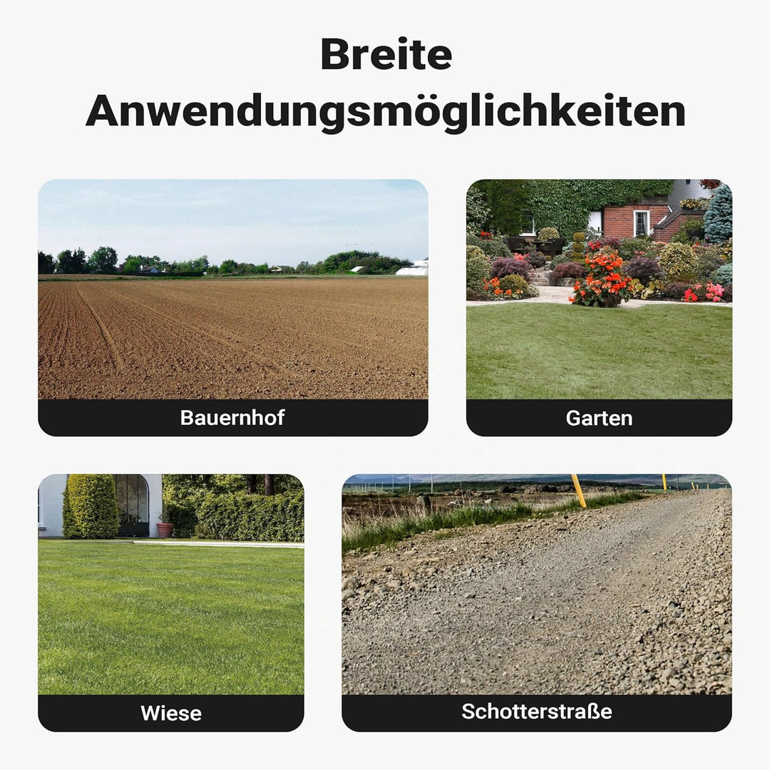 Wiltec Wiesenegge 155 x 123,5 cm mit Kettennetz, Schleppegge für Rasentraktor, ATV und UTV, Wiesensc